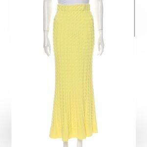 Ronny kobo Yellow Knit Maxi Skirt